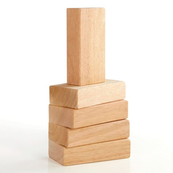 stack of wooden unit blocks