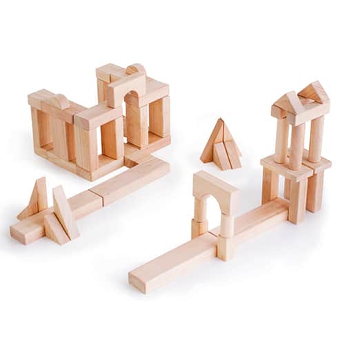 wooden building block for kids-guidecraft wooden unit blocks-2 large building samples