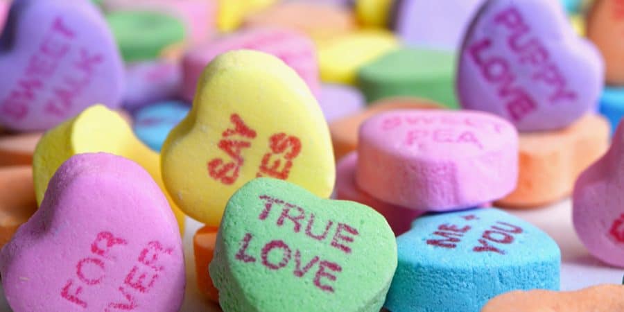 stem food activities-edible engineering activities-valentine conversation hearts for fun stem activities