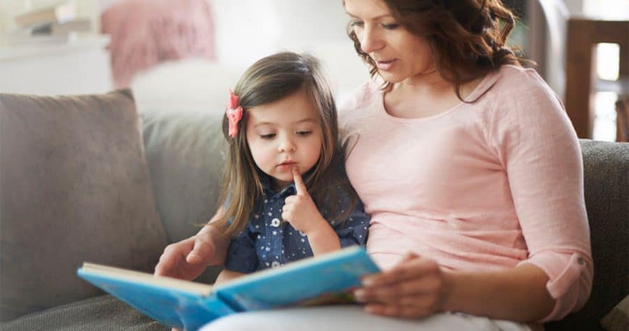 cool gifts for kids-give the gift of reading-mother and daughter reading a book together