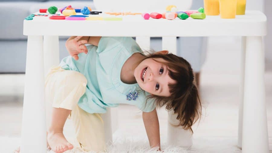 indoor activities for toddler like hide asn seek are great busting boredom